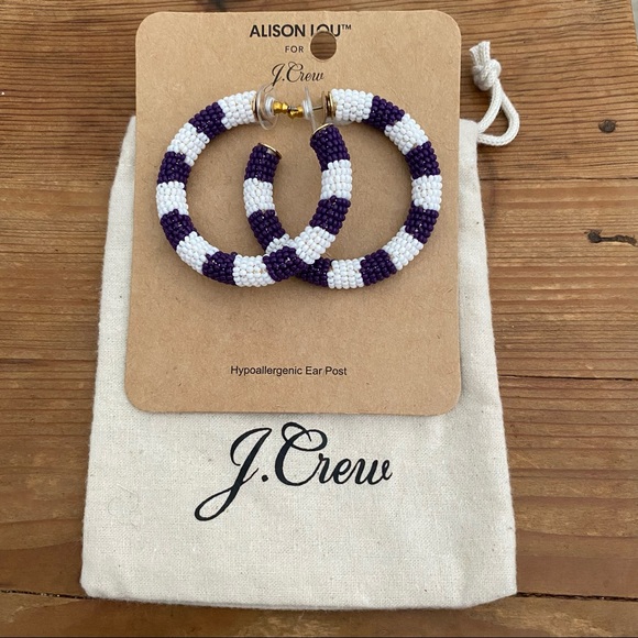 J. Crew Jewelry - Alison Lou for J.Crew Beaded Hoops